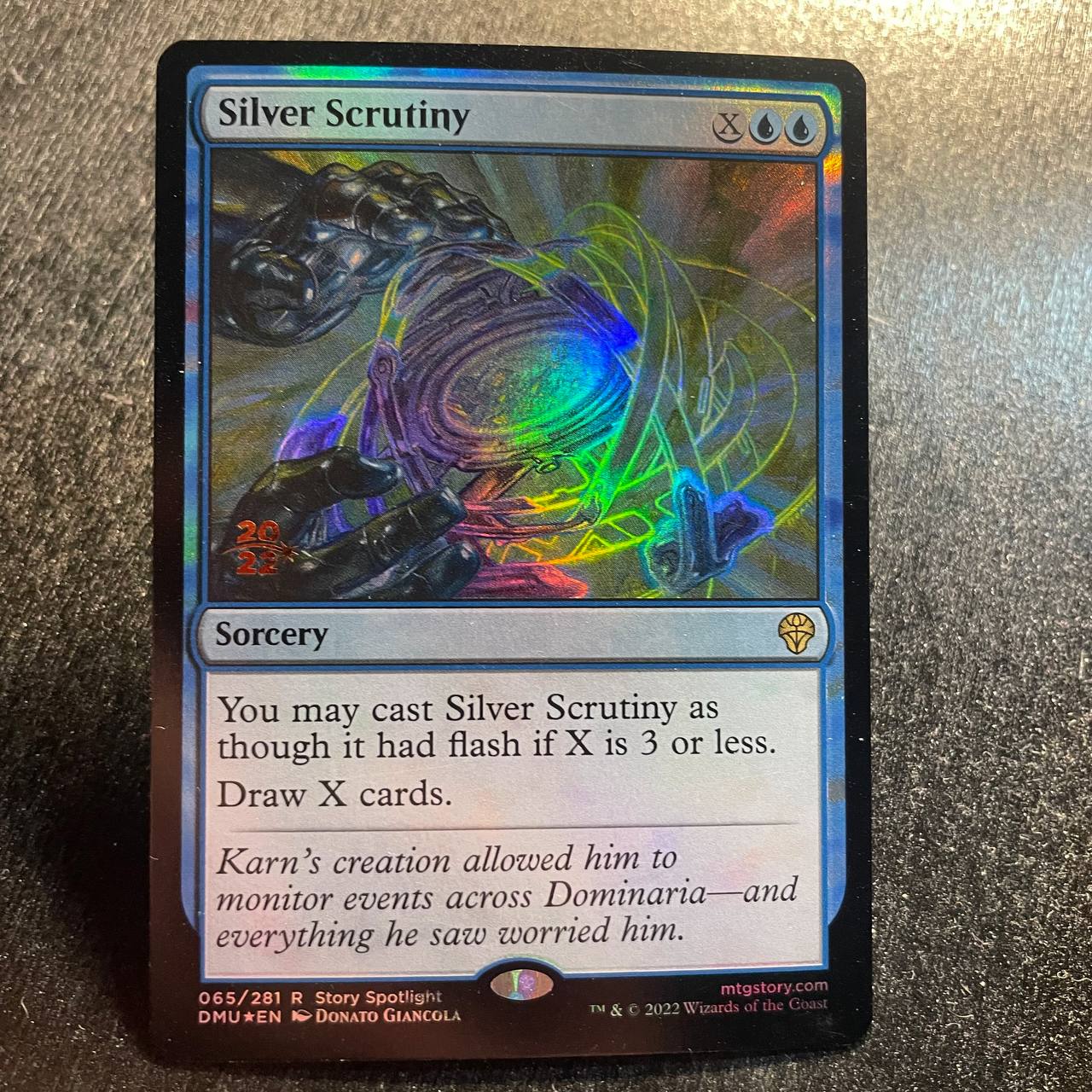 Silver Scrutiny FOIL prerelease